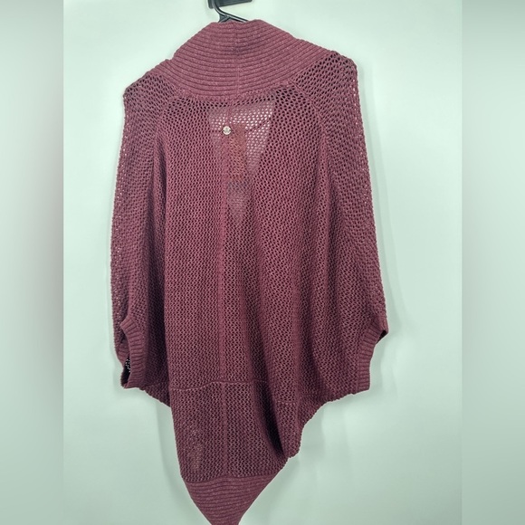 prAna NWT Women's Black Cherry Heather LIMA Cardigan Sweater, Size - Picture 5 of 5